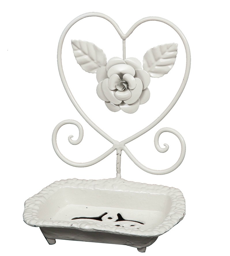 SAVONIERA ALBA CU TRANDAFIR - ANGELICA HOME & COUNTRY