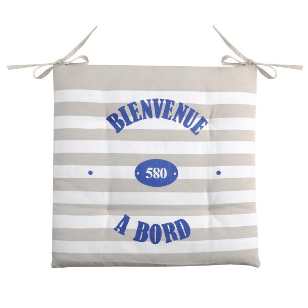 PERNA SCAUN DECORATIVA MARIN BIENVENUE CU DUNGI GRI