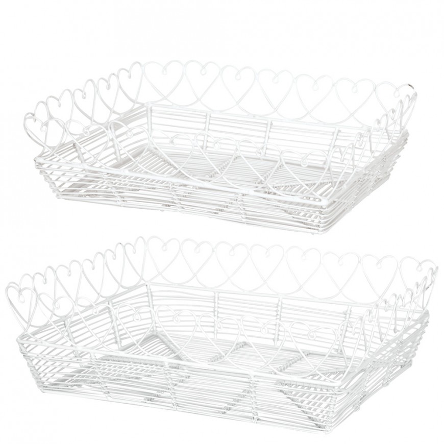 SET DOUA COSURI DECORATIVE ALBE SHABBY CHIC