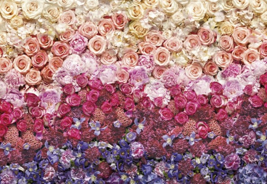 FOTOTAPET FLORAL LUXURY INTENSE PINK