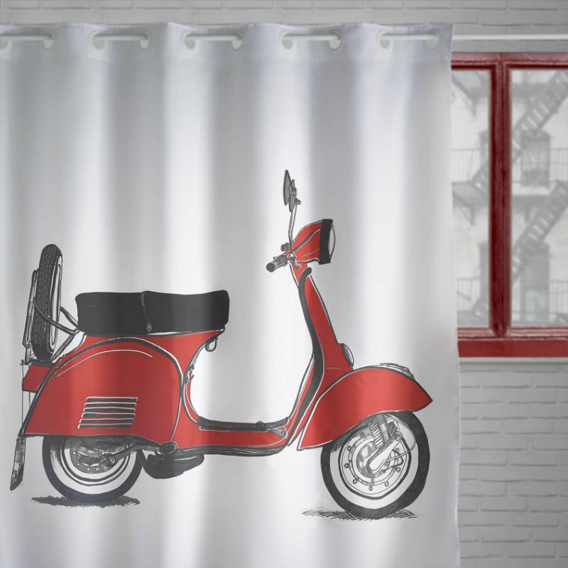 PERDEA DE BAIE VINTAGE VESPA ROSIE