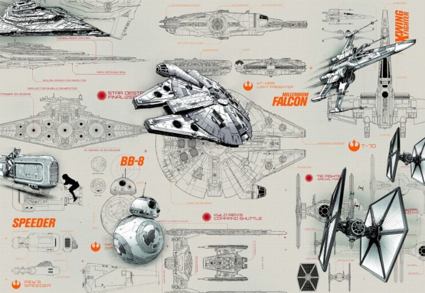 FOTOTAPET STAR WARS BLUEPRINTS