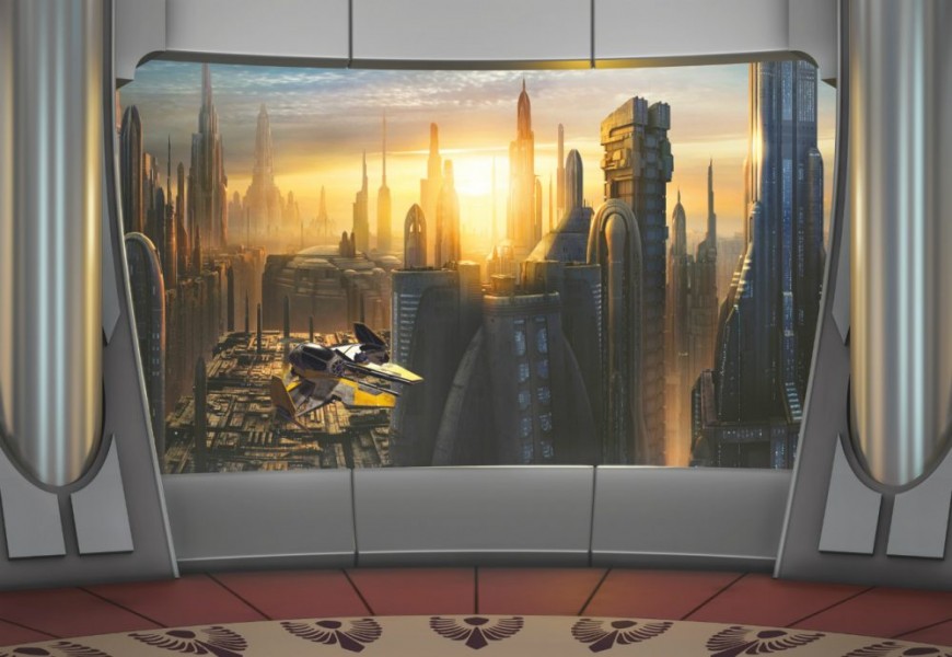 FOTOTAPET STAR WARS - CORUSCANT VIEW