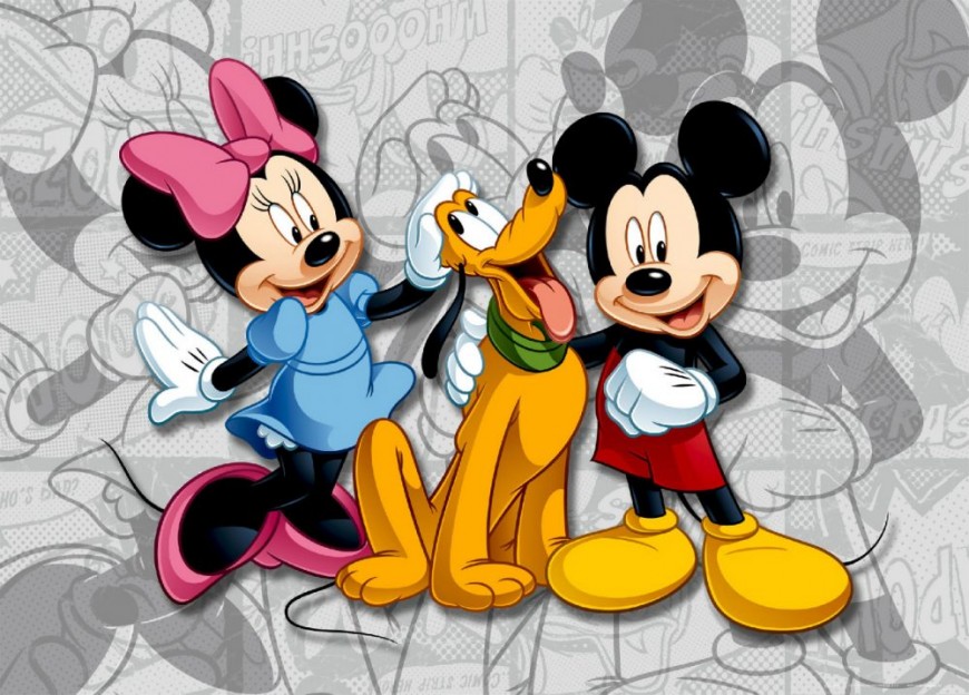 FOTOTAPET MICKEY MOUSE, MINNIE SI PLUTO