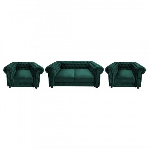 SET CANAPELE CHESTERFIELD 211 FIX STOFA VERDE