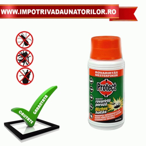 INSECTICID PULBERE IMPOTRIVA GANDACI, PURECI, PADUCHI, INSECTE ZBURATOARE PROTECT