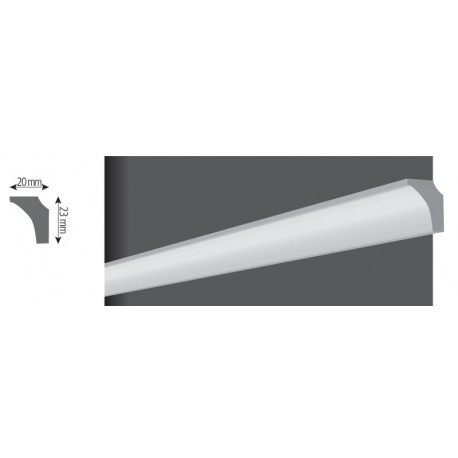 BAGHETA DECORATIVA POLISTIREN M23 20X23MM