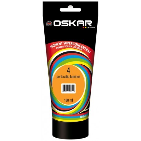 PIGMENT OSKAR PORTOCALIU LUMINOS 180 ML PENTRU VOPSEA LAVABILA