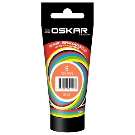 PIGMENT OSKAR ROSU ORANJ 30 ML PENTRU VOPSEA LAVABILA