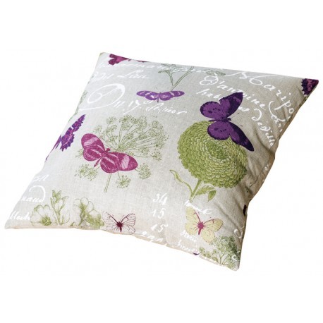 PERNA DECORATIVA BUTTERFLY BEJ CU FLUTURI 50X50CM