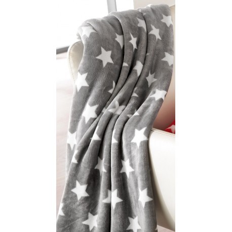 PATURA GRI STARS CU STELUTE ALBE
