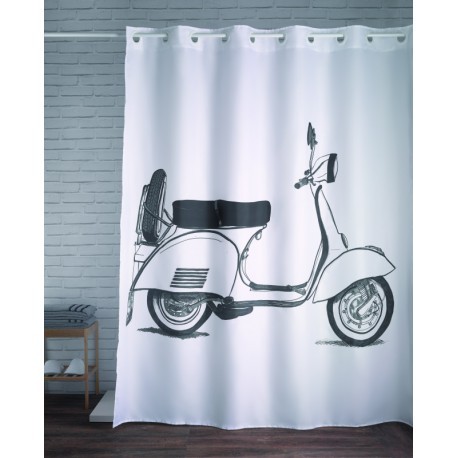 PERDEA DUS SCUTER VESPA ALB-NEGRU