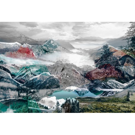 FOTOTAPET PEISAJE MONTANE ABSTRACTE