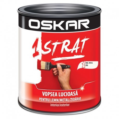 EMAIL METAL SI LEMN RAL 9016 OSKAR 1 STRAT ALB 0.75L