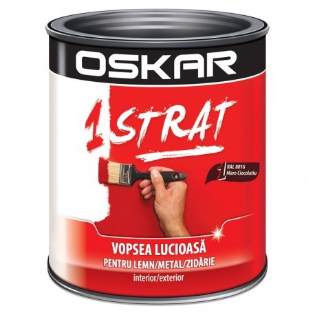 EMAIL METAL SI LEMN RAL 8016 OSKAR 1 STRAT MARO CIOCOLATIU 2.5L