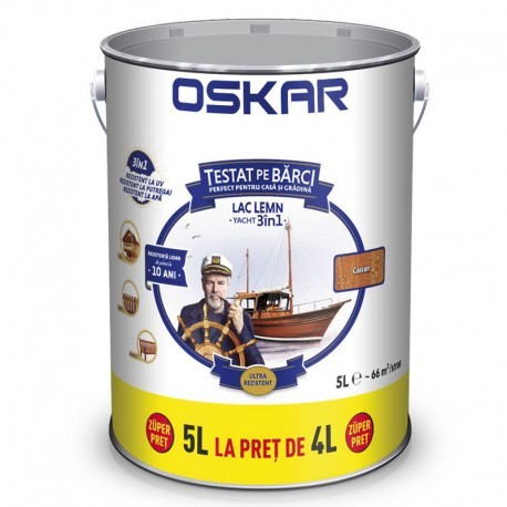 LAC PENTRU LEMN OSKAR YACHT 3 IN 1 CASTAN 5L