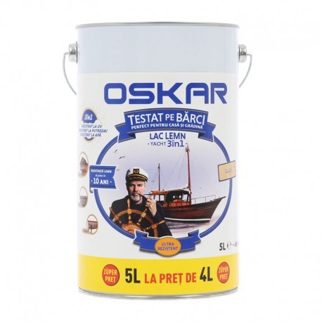 LAC PENTRU LEMN OSKAR YACHT 3IN1 INCOLOR 5L