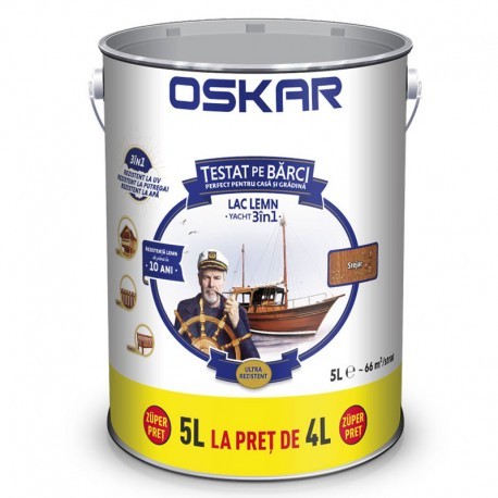LAC PENTRU LEMN OSKAR YACHT 3IN1 STEJAR 5L
