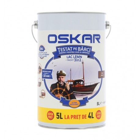 LAC PENTRU LEMN OSKAR YACHT 3IN1 TEAK AFRICAN 5L