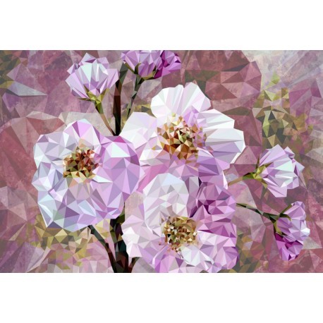 FOTOTAPET MODERN FLORI DE CRISTAL