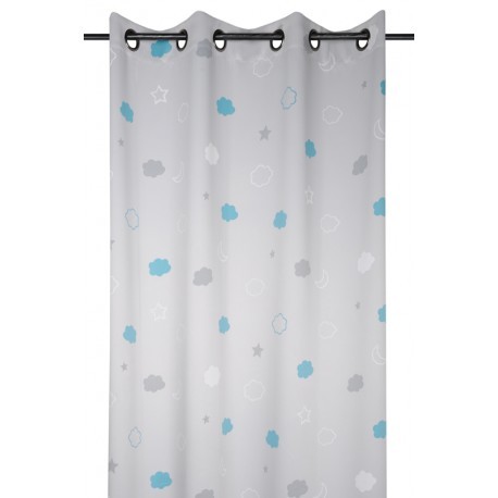 DRAPERIE COPII GRI CU MODELE FOSFORESCENTE