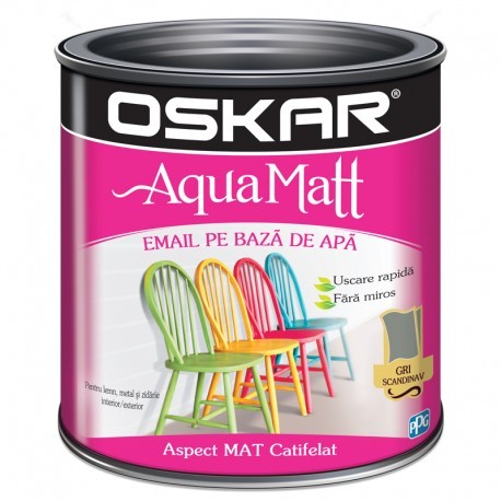 VOPSEA ACRILICA OSKAR AQUA MATT GRI SCANDINAV 0.6L