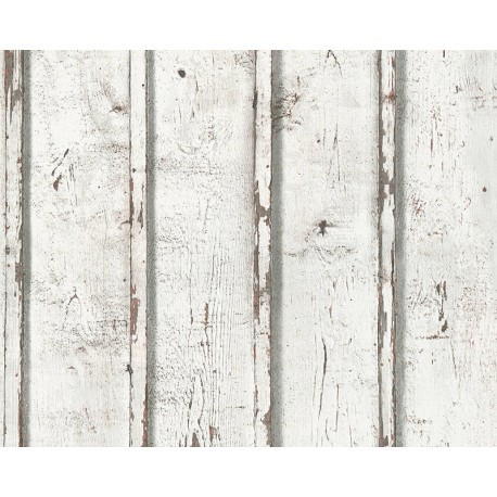 TAPET LEMN SHABBY CHIC ALB