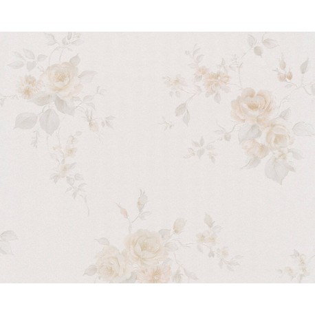 TAPET SHABBY CHIC CU TRANDAFIRI BEJ