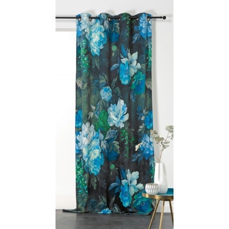 DRAPERIE CATIFEA CU FLORI PIVOINE