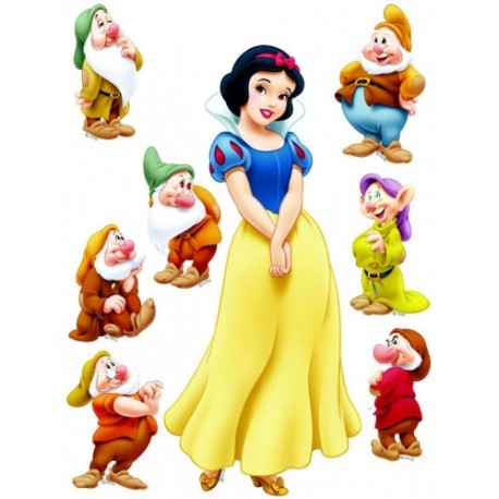 STICKERE PERETE WALT DISNEY ALBA CA ZAPADA SI CEI SAPTE PITICI