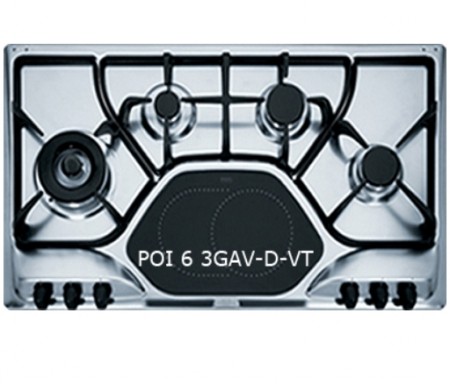 PLITA GAZ/VITROCERAMICA FRANKE POI 6 3GAV-D-VT