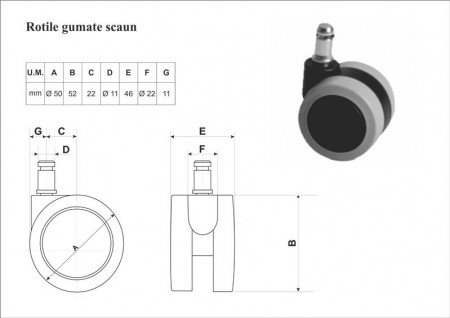 ROTI GUMATE PENTRU SCAUNE