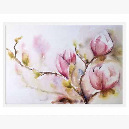 TABLOU LUMINOS - MAGNOLII IN ACUARELA