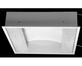 CORP INCASTRAT PENTRU ILUMINATUL FLUORESCENT - GREY SIDE - 2X36W 2G11, DISPERSOR LATERAL, ELECTRONIC