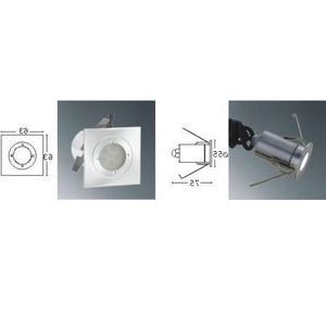 NICOLINA - CORP PATRAT CU 6 LED-URI DE CULOARE ALBA, 230V, 0.5W, 15 LUMENI, IP68