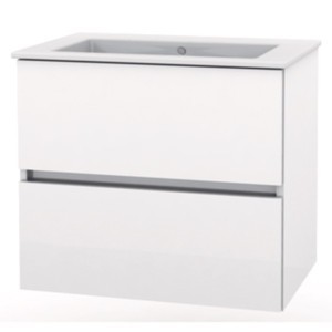 MOBILIER DE BAIE CU LAVOAR CUBE CU SERTARE ALB 550X430