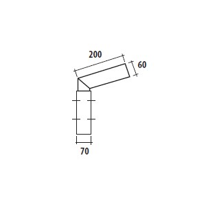 BRAT DREPT SIMPLU 200MM