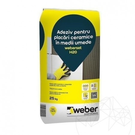 ADEZIV PENTRU PLACARI CERAMICE IN MEDII UMEDE - WEBERSET H2O MAX