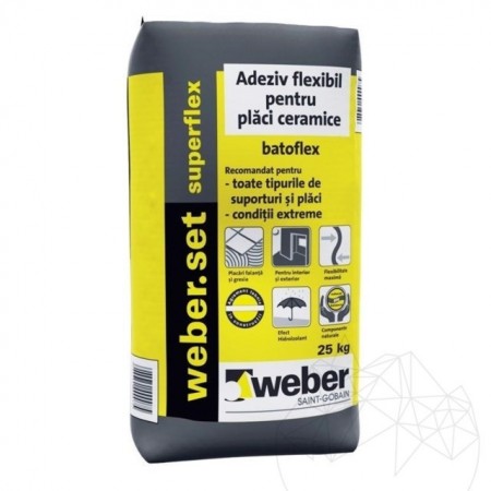 ADEZIV PROFESIONAL WEBER SET SUPERFLEX-BATOFLEX 25KG