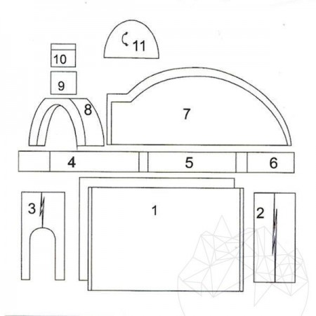 CUPTOR GRADINA - PLACAT CU PIATRA DECORATIVA