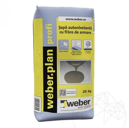 SAPA AUTONIVELANTA CU FIBRE DE ARMARE WEBER.PLAN PROFI