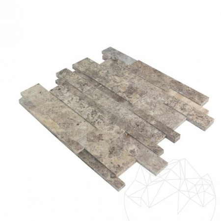 MOZAIC TRAVERTIN SILVER 3D WALL POLISAT