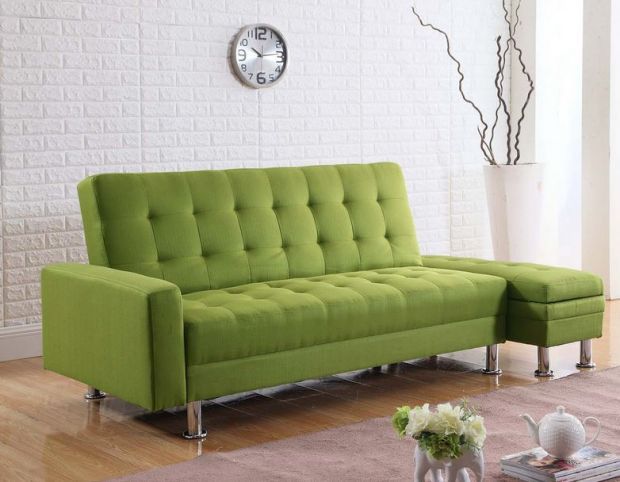 Canapea extensibila culoare verde