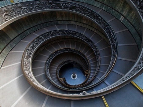 Scara in spirala la Muzeul Vaticanului