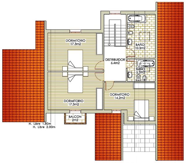 Proiect casa terase lemn - mansarda