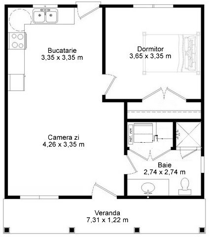 Proiect casa mica veranda