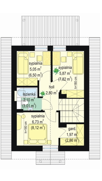 Proiecte de case mici cu mansarda la pret de apartament - casa cu doua dormitoare