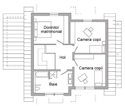 Proiect casa moderna - mansarda