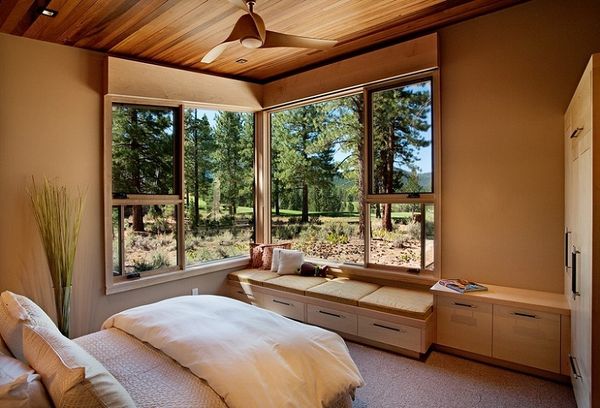 Dormitor casa moderna lemn