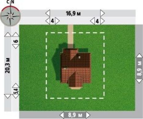 Casa cu balcon din lemn, lucarna si 3 dormitoare la mansarda - acoperis